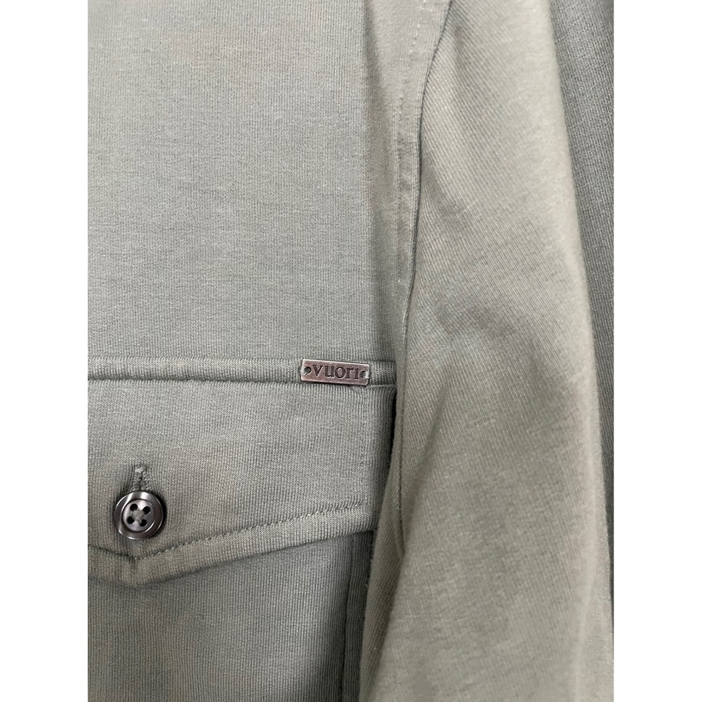 Vuori Men's Boulevard Shirt Jacket in Stormy Green Size Small Athleisure Casual - Picture 4 of 11
